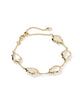 Kendra Scott Adriana Scallop Frame Gold Delicate Chain Bracelet in Natural MOP