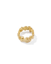 Load image into Gallery viewer, Kendra Scott Cailey Gold Flower Band Ring