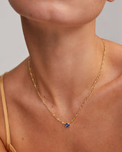 Load image into Gallery viewer, Kendra Scott Gold Cailin Pendant Necklace in Blue Violet Crystal