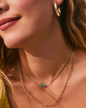 Load image into Gallery viewer, Kendra Scott Gold Cailin Pendant Necklace in Green Crystal