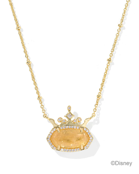Kendra Scott Disney Elisa Princess Gold Necklace in Orange Citrine