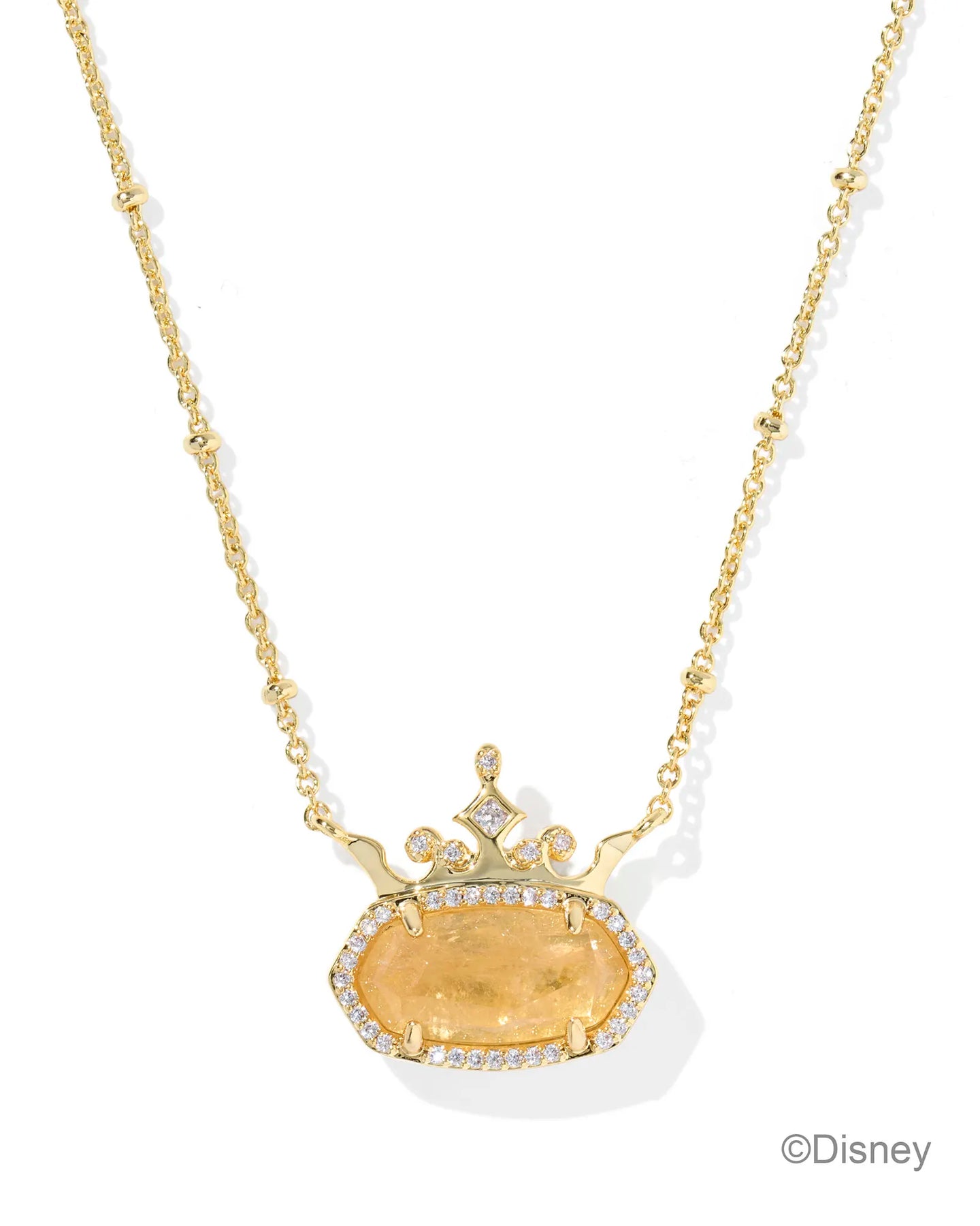Kendra Scott Disney Elisa Princess Gold Necklace in Orange Citrine