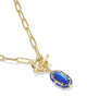 Kendra Scott Elisa Enml Lnk Chain Necklace Gold/Cobalt Illusion