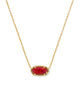 Kendra Scott Elisa Necklace in Gold/Red Kyocera Opal