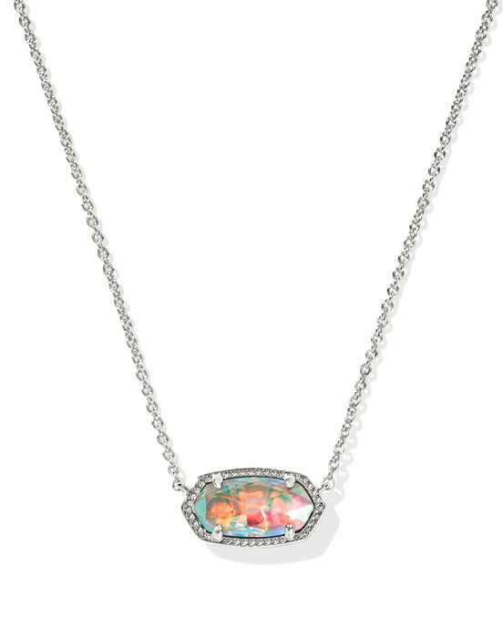 Kendra Scott Elisa Silver Necklace in Dichroic Glass