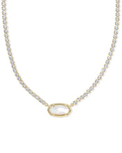 Load image into Gallery viewer, Kendra Scott Elisa Tennis Necklace in Gold/Ivory MOP
