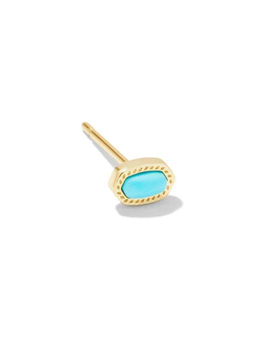 Kendra Scott Elliot Gold Single Stud Earring Turquoise Magnesite