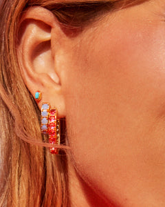 Kendra Scott Elliot Gold Single Stud Earring Turquoise Magnesite