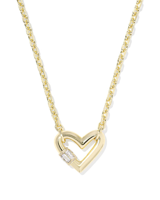 Kendra Scott Emery Heart PNDNT Gold Necklace