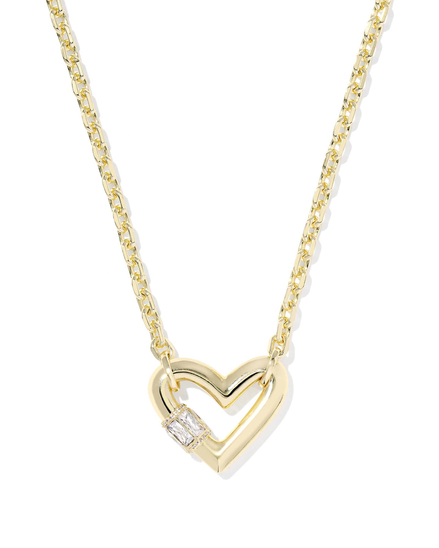 Kendra Scott Emery Heart PNDNT Gold Necklace