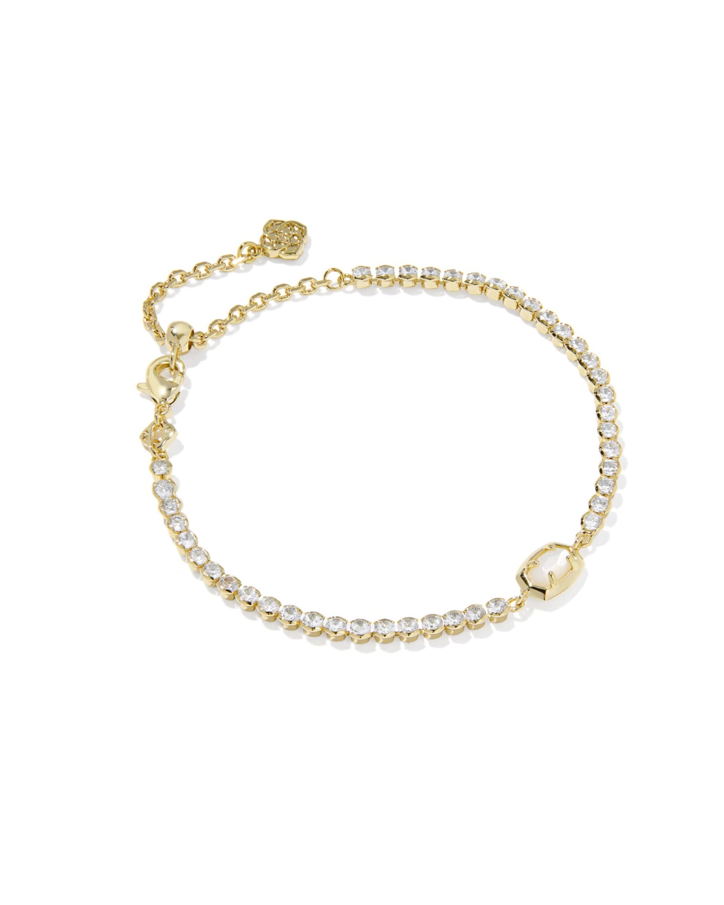 Kendra Scott Emilie Gold Tennis Bracelet in Ivory MOP