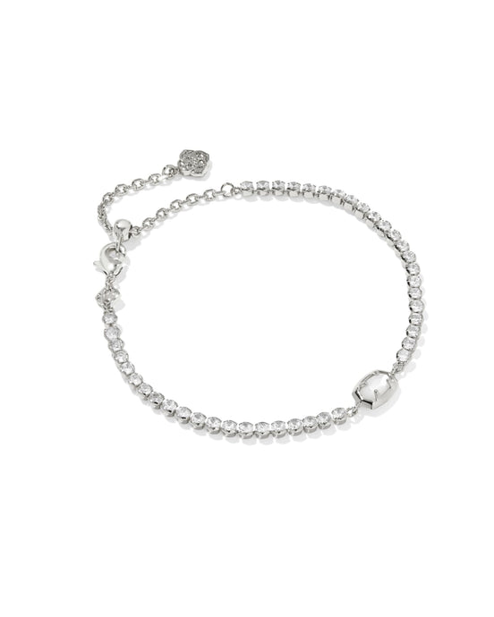 Kendra Scott Emilie Silver Tennis Bracelet in Ivory MOP