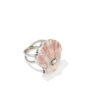 Load image into Gallery viewer, Kendra Scott Lucia Shell CCKTL Ring Silver/Neutral Scallop