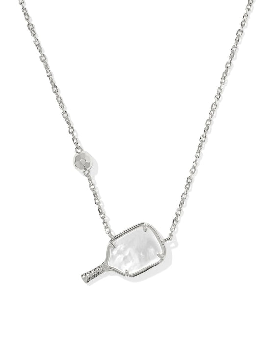 Kendra Scott Pickleball Necklace in Silver