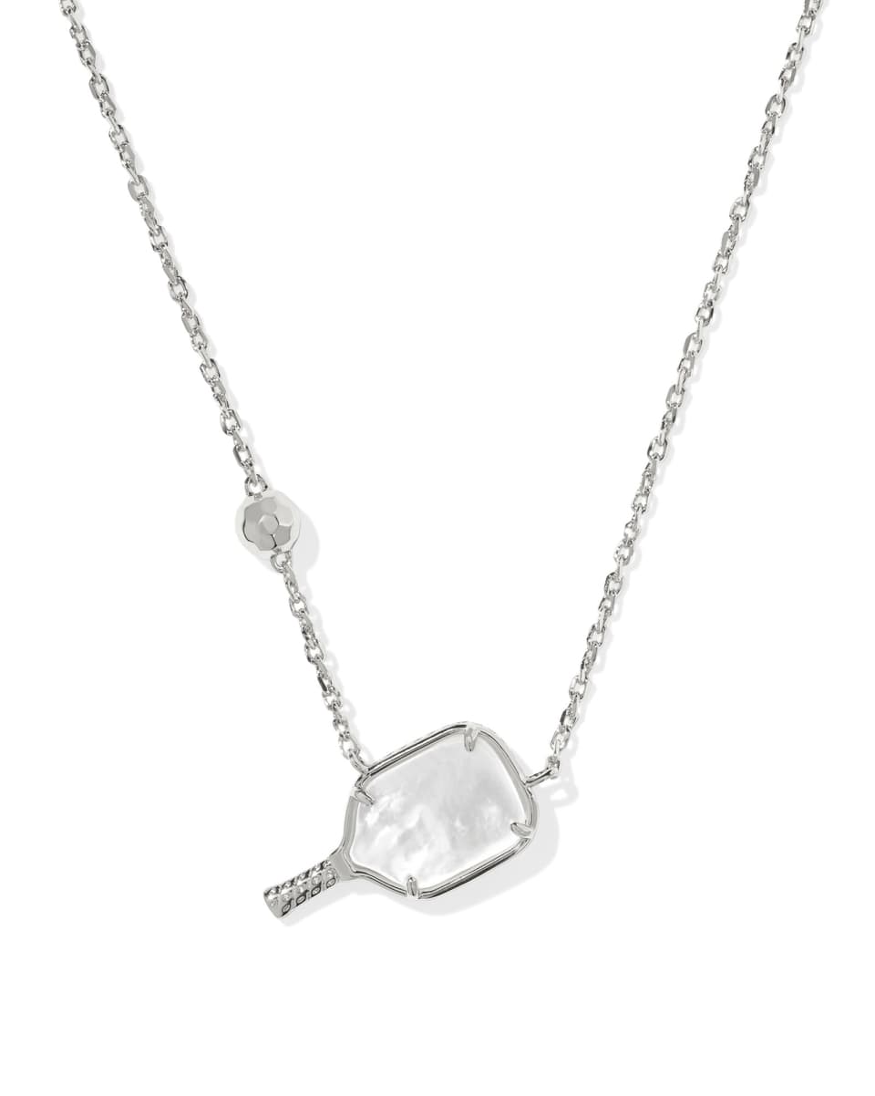 Kendra Scott Pickleball Necklace in Silver