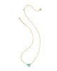 Kendra Scott Tatum Short Pendant Gold Necklace in Blue Mix