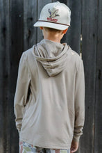 Load image into Gallery viewer, Burlebo Youth Performance Hoodie Heather Khaki