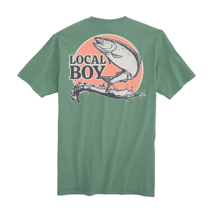Local Boy Salmon Sunset SS Tee