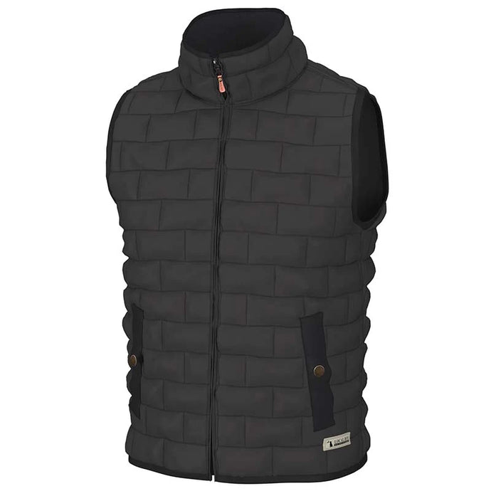 Local Boy Brick Quilted Vest in Charcoal