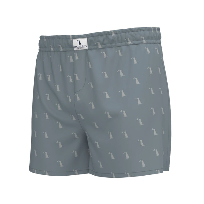 Local Boy Boxer Shorts in Slate Dog & Moon