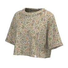 Load image into Gallery viewer, Local Girl Boxy Crop SS Tee in Forest Camo Desert