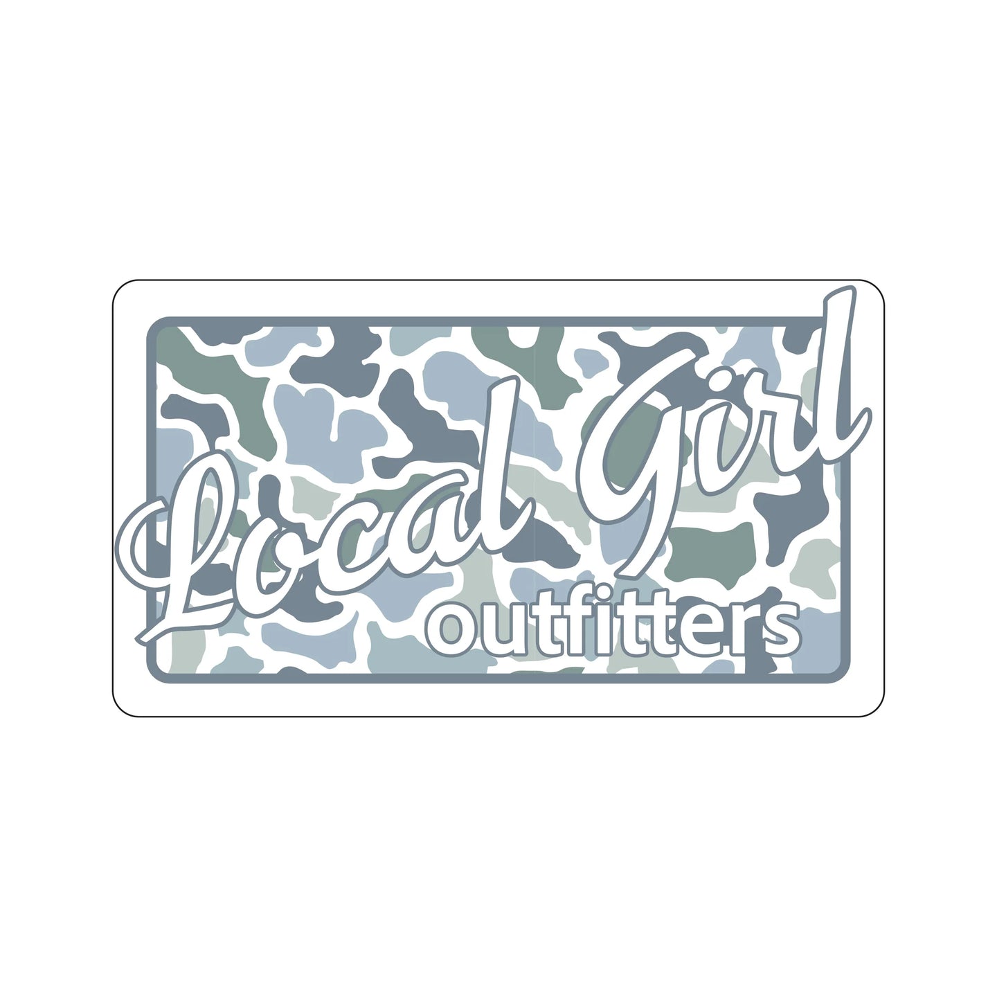 Local Girl Localflage Coast Plate Decal