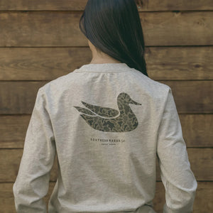 Southern Marsh Camo Duck Originals LS Tee Washed Oatmeal