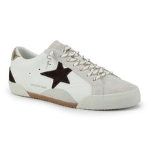 Load image into Gallery viewer, Vintage Havana Legend White/Grey Low Tops with Brown Stars