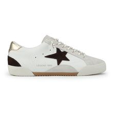 Load image into Gallery viewer, Vintage Havana Legend White/Grey Low Tops with Brown Stars