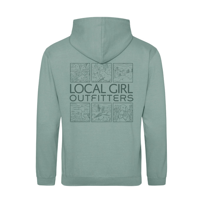 Local Girl Brushwood Hoodie in Field & Forest