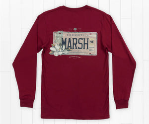 Southern Marsh Long Sleeve Backroads MS - Maroon