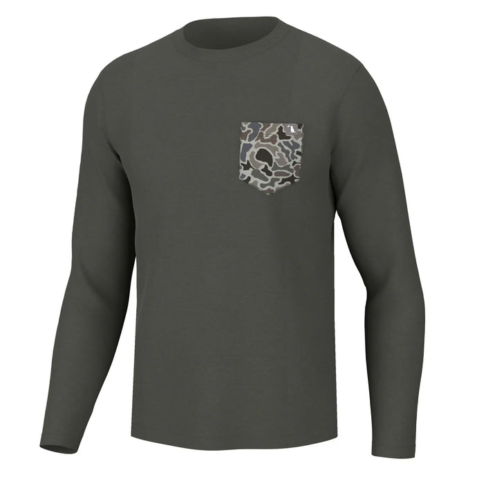 Local Boy Heather Blend LS Crew in Mud