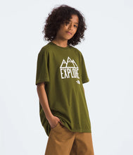 Load image into Gallery viewer, North Face Boys&#39; Graphic SS Tee Forest Olive