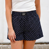 Lulu Mac BXMPD Mini Polk Dot Shorts in Black