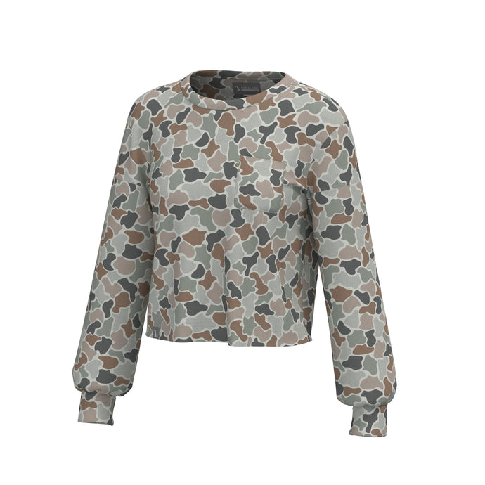 Local Girl Revive Crewneck in Forest Camo Flora