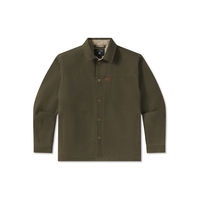 Southern Marsh Bishop Rugged Canvas Jacket in Dark Olive