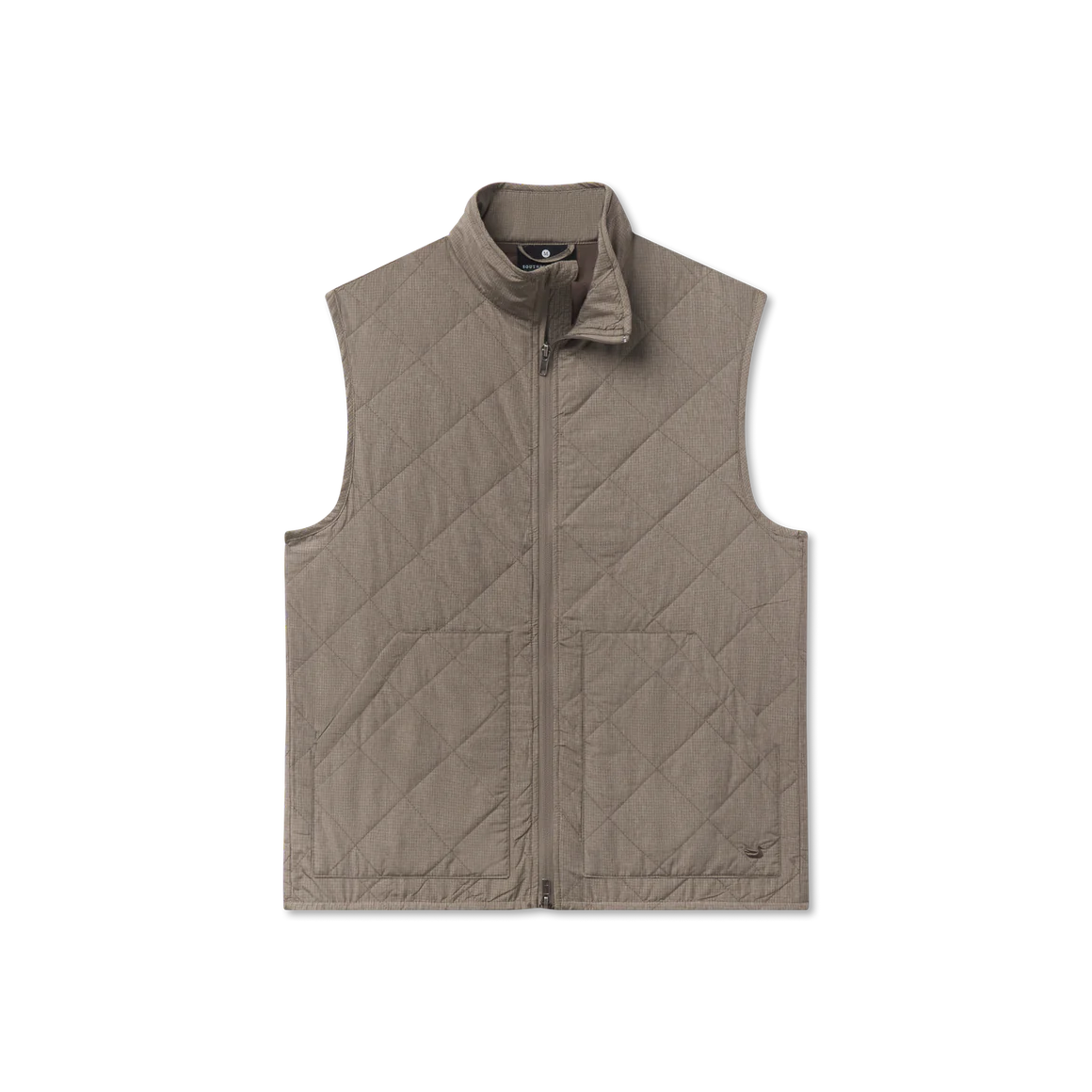 Southern Marsh Bryson Ripstop Stone Brown Quilted Vest