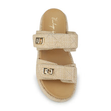 Load image into Gallery viewer, Vintage Havana Onya Quilted Wedge Sandal in Nude