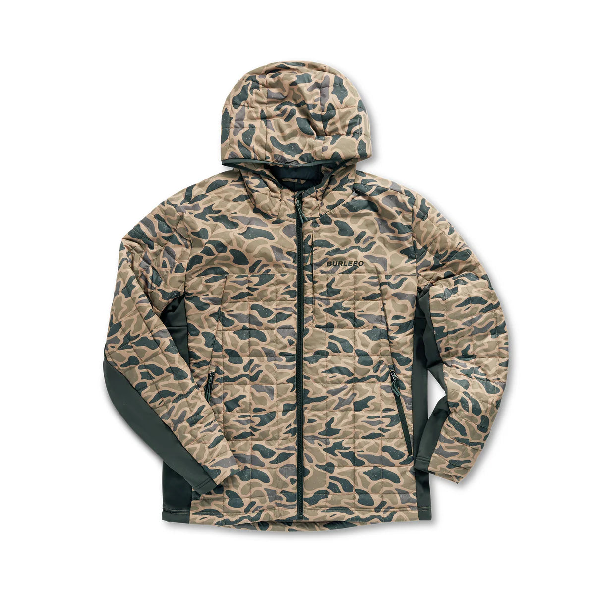 Burlebo Oversized Puffer Jacket in Gauge Camo