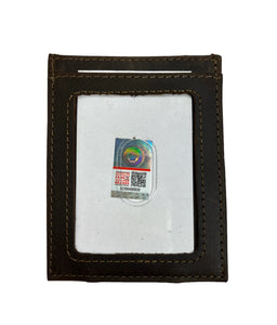 Light Brown Crazy Horse Mississippi State Front Pocket Wallet