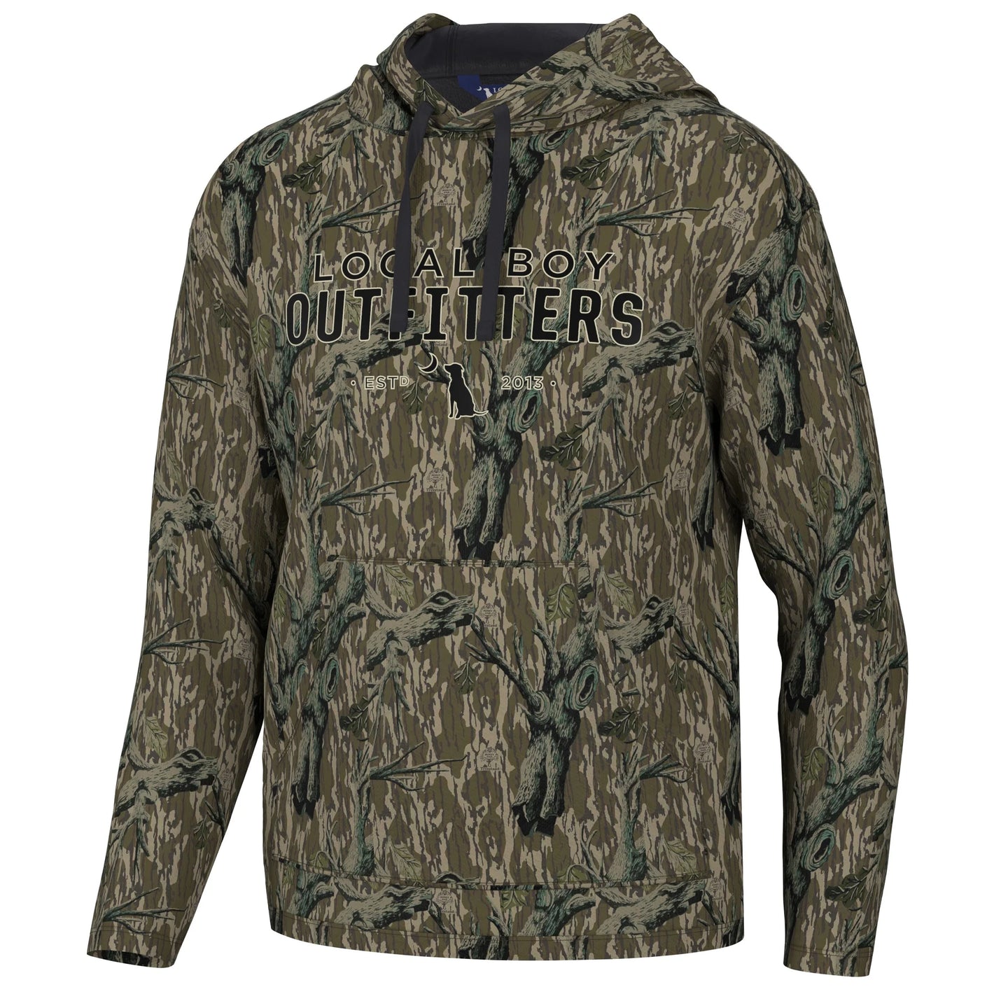 Local Boy Youth Poly Fleece Printed Hoodie in Tree Stand