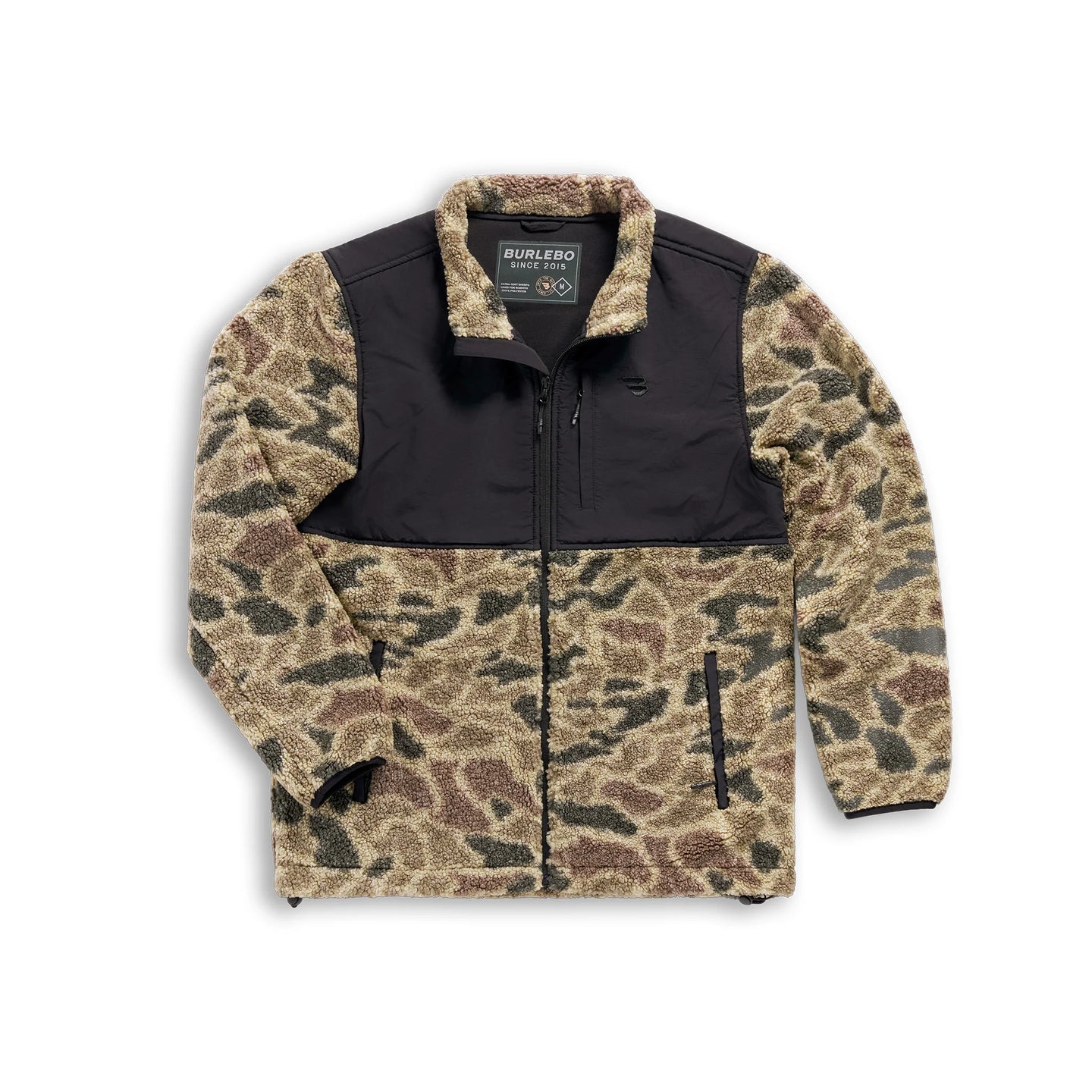 Burlebo Sherpa Full Zip Jacket in Rocky Mountain Camo