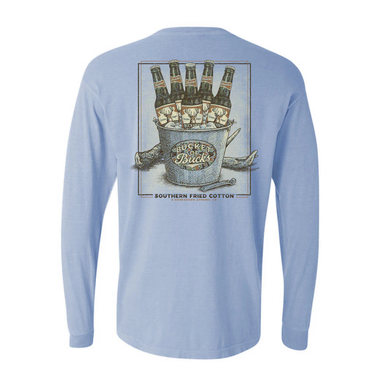 Southern Fried Bucket Of Bucks LS Tee