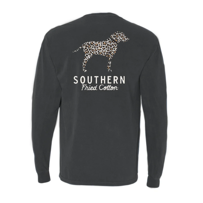 Southern Fried Cotton Cheetah Hound LS Tee