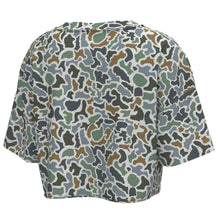 Load image into Gallery viewer, Local Girl Youth Boxy Crop SS Tee in Localflage Bluff