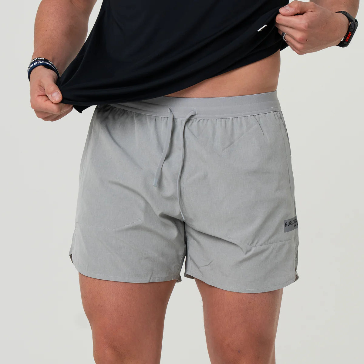 Burlebo Training Shorts in Light Grey