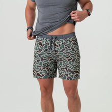Load image into Gallery viewer, Burlebo 7&quot; Athletic Shorts in Retro Duck Camo