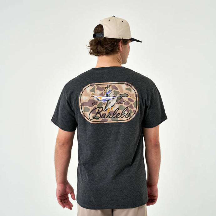 Burlebo Ducks Flying In SS Tee in Heather Black