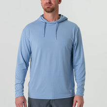 Load image into Gallery viewer, Burlebo Men&#39;s Performance Hoodie in Heather Sky Blue