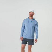 Load image into Gallery viewer, Burlebo Men&#39;s Performance Hoodie in Heather Sky Blue